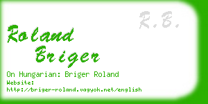 roland briger business card